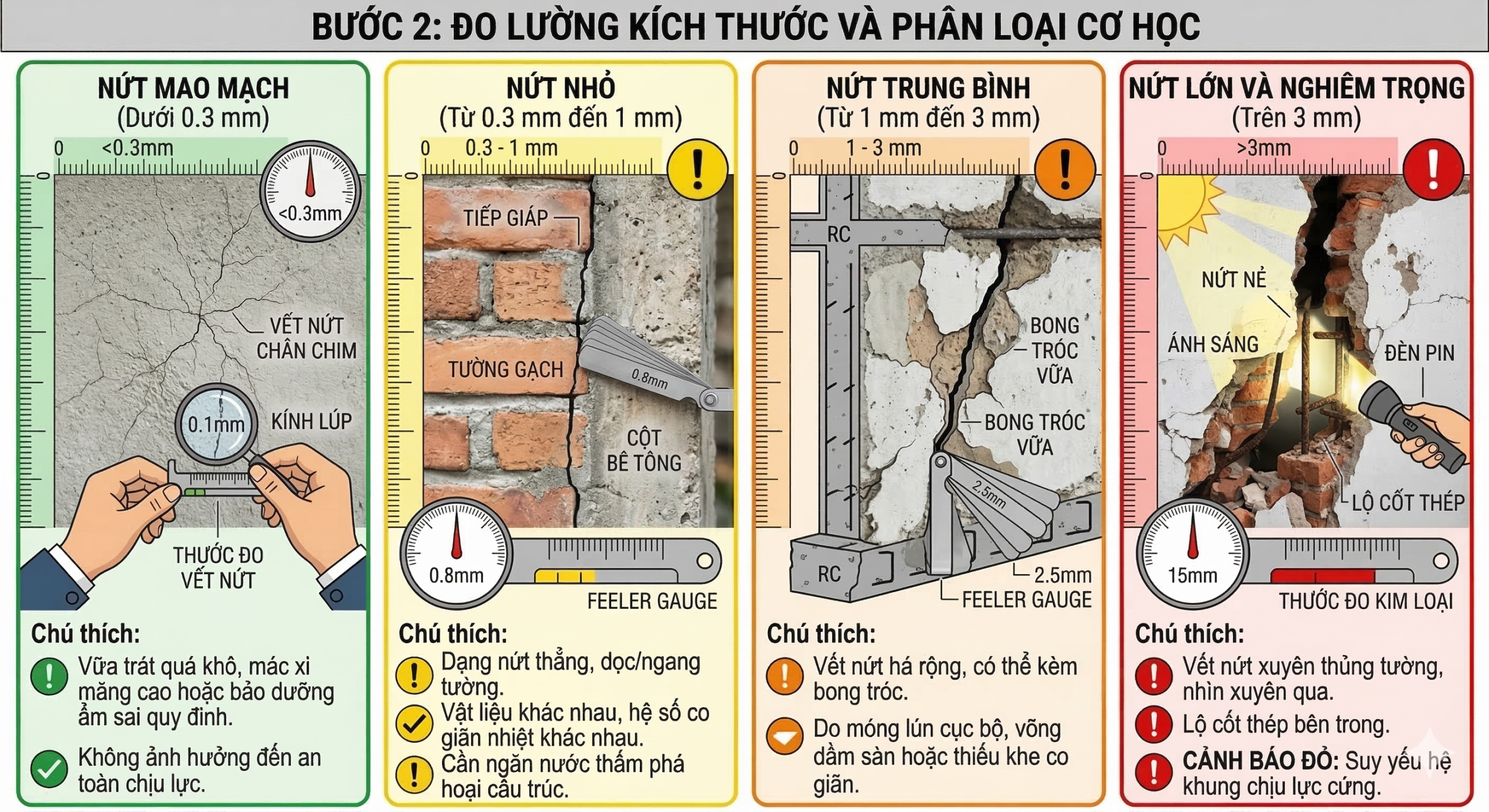 kiểm tra và xử lý vết nứt 