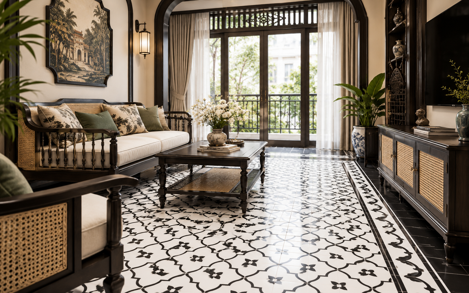 nội thất phong cách indochine