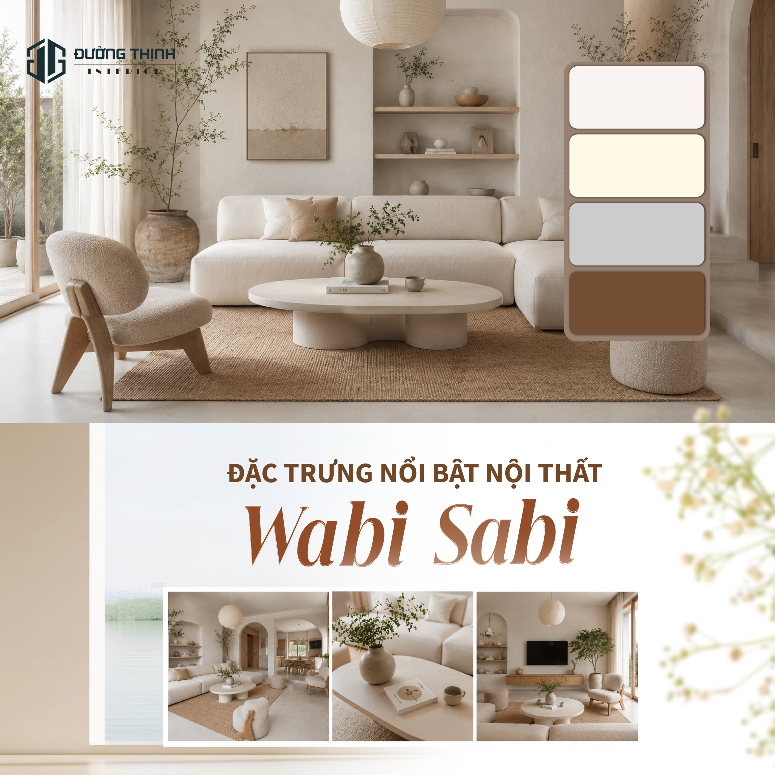 nội thất phong cách wabi sabi